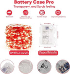 Indoor String Lights 65.6 Ft Red Battery Powered LED with Remote