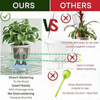 GreenShip 4-Pack Patented Self-Watering Spikes – DIY Plant Watering System for Indoor Plants, Fits Grower Pots, Reuse Containers, Automatic Self-Watering Stakes (Small)