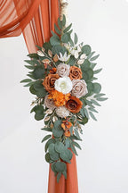 Artificial Flowers Swag Kit, Burnt Orange, 26 Ft Draping Fabric