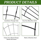 4 Pack 32'' Garden Trellis for Climbing Plants Outdoor Metal Trellis for Potted Plants Indoor Fan Shape Plant Support for Houseplant Flower Ivy Vine