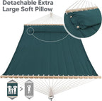 SUNCREAT Hammocks Replacement Hammock for Stand, 475 lbs Capacity, Two Person Patio Hammock for Outside, Dark Green