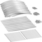 Land Guard 8×2×2ft Galvanized Raised Garden Bed Kit, Raised Garden Boxes Outdoor, Oval Metal Raised Garden Beds for Vegetables, Silver