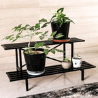 Zhongma 2 Tier Sturdy Metal Plant Stand Heavy Duty Plant Holder for Home Indoor and Outdoor,L45.67 x W17.5 x H14 inch, 440 LBS Capacity & Heavy Duty Construction …