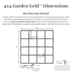 The Garden Grid | Garden Watering System for Raised Beds - But Better | Pre-Assembled, Waters Every Plant, 1-Min Setup, USA-Made, Lasts 5–10x Longer Than Drip Irrigation | Size: 4x4 - Dims: 44"x44"