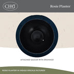 Classic Home and Garden Rosie Modern Planter w/Drainage - Contemporary Planter Bowls - Shallow Round Vases for Small Plants - Versatile Indoor & Outdoor Pots (10” Northern Lights)