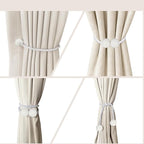Hion Magnetic Curtain Tiebacks White 2pcs, Curtain Tiebacks Buckles Holdbacks Holders Hooks Clip for Home Bedroom Office Decorative Curtain