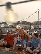 String Lights 25 Ft G40 LED Globes, Warm White, IP44 Waterproof