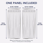 PureFit Outdoor Curtains for Patio Waterproof Weatherproof, UV Resistant Outside Curtains for Gazebo, Front Porch, Pergola, Sun Blocking Privacy Curtain, 52W x 95L inch, 1 Panel, Gray