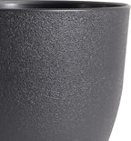 10/9/8 inch Medium Plant Pots, 3 Pack Modern Decorative Plastic Planters with Drainage Holes and Saucers, Flower Pots for Indoor Outdoor Plants, Black