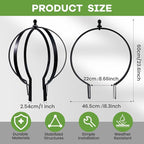 Trellises - Black Metal Garden Obelisk Set of 2, 18 x 22 Inches