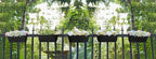 Dahey 5 Pcs Metal Iron Hanging Flower Pots for Railing Fence 15.7 Inch Hanging Bucket Pots Countryside Style Window Flower Plant Holder with Detachable Hooks for Garden Yard Home Decor, Black