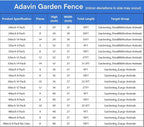 ADAVIN Tall Garden Fence with Gate, 48 in 8 Panels Heavy Duty Iron Metal Animal - Image 7