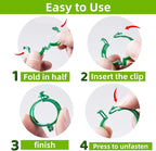 200 Pcs Plant Support Clips,Plastic Clips for Securing Plants,Tomato Vine Clips,Plant Fixing Clips,Garden Clips for Climbing Plants,Grape and Vine Vegetables (200, White)