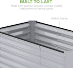 Best Choice Products 4x2x2ft Outdoor Metal Raised Garden Bed, Deep Root Box Planter for Vegetables, Flowers, Herbs, 119 Gallon Capacity, 100% Non Toxic Materials - Moonlight Gray