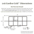 Garden Grid Watering System | Raised Garden Bed Drip Irrigation System – But Better | Pre-Assembled, Waters Every Plant Evenly, 1-Minute Setup | Square Foot Gardening Grid | US-Made (Cornerless, 2x6)