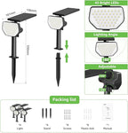 Lepro Solar Decorative Spot Lights 2 Pack, Warm White Accent Lights for Garden Ambiance, IP65 Waterproof Adjustable Landscape Lighting to Highlight Statues, Plants, Pathways & Yard Decor