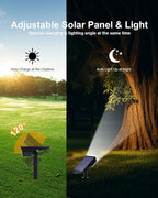 1 Pack Solar Powered Outdoor Spot Lights Outside Waterproof 20 LEDs Landscape Spotlights Dusk to Dawn for House Yard Tree, Plants, Walls, Path, Garden, Statues, Superior Accent Uplighting Cool White