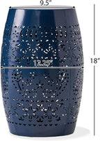 Christopher Knight Home Ruby Outdoor 12" Iron Side Table, Dark Blue