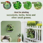 Wall-Mounted Vertical Garden Planter – Ready-to-Use Indoor Wall Planter with 4 Grow Pots – Perfect for Herbs, Succulents & Flowers – No Assembly Required (White)