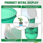 6 Pack Self Watering Hanging Planters Indoor Flower Pots(4.5"+6.5") Visible Water Level Markers 3 Hanging Ropes with Drainage Holes for Indoor Outdoor Garden Home Decor Supplies(Emerald)