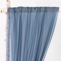 Outdoor Curtains: Dusty Blue Sheer Gauze Arch Drape, 2 Panels, 29 x 240 Inch