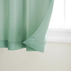 TOWN & COUNTRY BASICS Cabana Solid Heavyweight Indoor Outdoor Curtains, Light Filtering Opacity with Grommet Top, Water Repellent, 2-Pack Set, 54"x84", Seafoam
