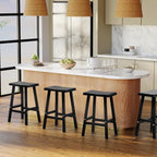 29in Tall Bar Stools Set of 2, Waterproof UV-Resistant,Durable Resin Kitchen Island Chairs for Indoor & Outdoor Use, Modern Design for Home,Bar,and Cafe