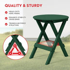 Costaelm Paradise HDPE Outdoor 24.5 Inch Round Portable Folding Patio Dining - Image 6