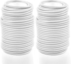 Decoroca Soft Plant Ties for Support - 65.6' Reusable Waterproof Plant Wire, Garden Twist, Office Organization and Decoration Binding（2pcs/White）