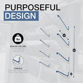 Wall Storage Rack for Beach Chairs and Umbrellas, White Alloy Steel, 4-Level