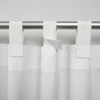 Exclusive Home Cabana Solid Indoor/Outdoor Light Filtering Hook-and-Loop Tab Top Curtain Panel Pair, 54"x96", Vanilla