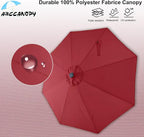 ABCCANOPY Durable Solar Led Patio Umbrellas with 32LED Lights 11FT (Burgundy)