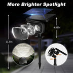 Solar Spot Lights Outdoor Waterproof IP68, RGB Colors Changing Solar Lights with 4 Lighting Modes, Solar Powered Lights Outdoor for Garden Yard Pathway Landscape (4Pack)