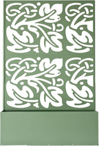 Oakland Living 6 ft. X 4 ft. Green Freestanding Metal Privacy Screen Room Divider with Flower Box
