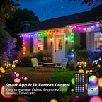 Outdoor String Lights, 25ft 20 Bulbs LED Color Changing Hanging Lights Dimmable with 220+ Scene Modes,App Control, Globe Bulb Waterproof for Outdoor Indoor Patio Backyard Balcony Garden Decor