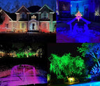 TOVEENEN Color LED Outdoor Landscape Spotlight - 120V 12W Waterproof Spot Lights for Christmas Halloween Yard House, 2 Pack