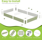 2PCS 8x4x1FT Galvanized Raised Garden Bed, Galvanized Planter Raised Garden Boxes Outdoor, Large Metal Raised Garden Beds for Vegetables-Green