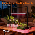 Bstrip Grow Light Stand, 2ft 24W Grow Light for Indoor Growing, Full Spectrum LED Plant Light for Seed Starting, Height Adjustable, Large 29.5" L x 18.3" W x 26.0" H