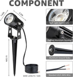 SUNVIE All-In-One LED Landscape Lighting Kit, 8-Pack Low Voltage Landscape Lights with Transformer and 65FT UL-Listed Wire, 3000K Waterproof Outdoor Uplights with Connectors for Yard House Garden Tree