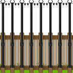 AILBTON 4.8Ft String Light Poles 8 Pack,Light Poles for Outside Lights,Outdoor with Fence Brackets Hanging Lights,Metal Stand Deck Patio Backyard