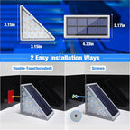 VOLISUN Solar Stair Lights 8 Pack, Solar Step Lights Outdoor Waterproof IP67, LED Outdoor Step Light,Outdoor Light Decor for Garden Stair, Deck, Front Step and Front Porch（Blue Lighting）
