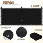 LOVE STORY Balcony Privacy Screen, 3'x10' Black Deck Shield Screen Fence Cover (HDPE),UV Protection and Weather-Resistant,3 FT Height for Deck, Patio, Backyard, Outdoor Pool, Porch, Railing