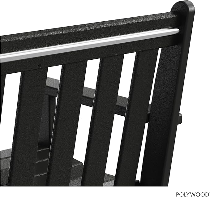 POLYWOOD GNB48BL Vineyard 48" Bench, Black