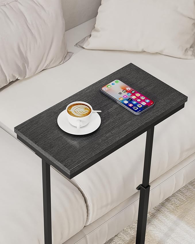 TUTOTAK End Table, Side Table, Tall Couch Table, Sofa Table, Living Room, Bed Room, Black TB01BK0832