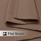 NICETOWN 2 Panels Outdoor Curtains for Patio Waterproof Top and Bottom Grommet, Thermal Insulated Rustproof Blackout Outdoor Drapes, Windproof & Keep Privacy, W52 x L95, Tan-Khaki