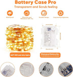 String Lights, 65.6 Ft Battery Powered Warm White LED with Remote