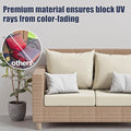 Cushion Covers 8 Pack, Beige Stretch-Fit Outdoor Patio Replacement