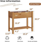 FILWH Raised Garden Bed with Legs Elevated Wooden Planter Box Stand Large Planter Stand Box for Fruits Vegetables Flowers with Divider with Bag - 34x18x30.5IN（Brown）