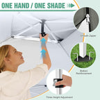 COBIZI Gazebo 13x13 Pop Up Canopy, Gazebos on Clearance - Canopy Tent with Mosquito Netting for Lawn, Garden, Backyard & Patio - Carpas para Patio- Water Resistant and UPF50+ (Gray)
