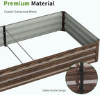DoCred 3 in 1 Raised Garden Bed with 87in Tall Arch Trellis for Climbing Plants, Galvanized Planter Garden Box Outdoor for Gardening, Climbing Vegetables, Flower